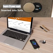 가정용 소파 가구 USB 충전 소켓 내장형 휴대폰 충전기 USB 데스크탑 전원 공급 장치 듀얼 USB 충전 소켓 1.5m 블랙 DC5521 침대 옆 USB 충전 헤드 내장형 소파 USB 충전 포트 전기 소파 충전 소켓, 상품상세참조, 상품상세참조, 상품상세참조