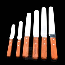 주걱 팔레트 나이프 나무 손잡이 스테인레스 스틸 블레이드 치즈 디저트 잼 스프레더 버터 케이크 도구, [02] 5 inch