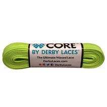 Derby Laces CORE 좁은 6mm 왁스 레이스 피겨 스케이트 롤러 부츠 및 레귤러 슈즈용(라임 그린 84인치 / 213cm), Rainbow
