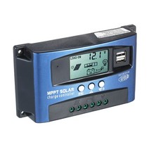 태양광 태양열 컨트롤러 충전 태양전지 MPPT 솔라 충전 컨트롤러 듀얼 USB 스마트 LCD 스크린 출력 12V/24V, 01 Black_01 30A