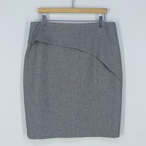 빈티지다온 지고트 프릴겹 H라인 오피스 미디스커트 그레이70