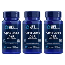 라이프 익스텐션 알파 리포산 액시드 60캡슐, 60정, 3개