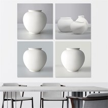 부자되는 달항아리 백자 도자기 액자 4종 3호(22x22cm), 2번
