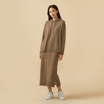 [JAJU/자주] 올데이 메리노울 블렌드 스커트_브라운