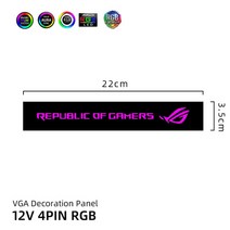 pc케이스 데스크탑본체케이스 diy 조립 PC 미니 미들 타워 컴퓨터케이스 A-RGB VGA GPU 사이드 패널 사용자 정의 장식 비디오 카드 커버 5V3PIN/12V4PIN A, 06 12V 4PIN Black