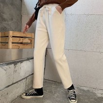 겨울 여자 _ 코듀로이 기모 팬츠 허리밴딩 홈웨어 겨울바지 데일리 - 겨울 & 기모