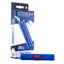 WEICON 동축 스트리퍼 넘버 2 | 일반 케이블용 SAT 및 안테나 분해 플라이어 4875 mm Ø 절단 깊이 조절 TÜV| 블루/레드 100% 독일산 USA 미국