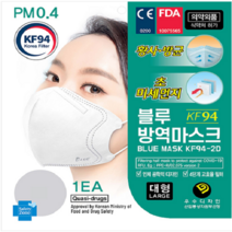 블루인더스 2D 새부리형 블루본 방역 마스크 대형 KF94 블랙, 1개입, 50개