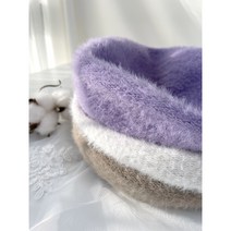 보들 퍼 니트 베레모 기본 무지 가을 겨울 코디