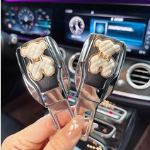 안전벨트연장클립 자동차안전벨트, 검정곰돌이(1EA)