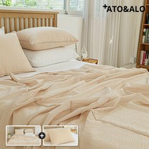 베딩나라 [아토앤알로] 시원한 여름침구 시어서커 리플 잇츠유 여름 홑이불베개세트(SS/Q), 옵션선택