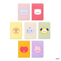 BT21 미니니 레더 패치 카드 수납 홀더 명함 케이스 사진 수납, 알제이(RJ)