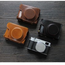후지x100v 카메라 pu 가죽 케이스 파우치, PU 가죽 - 브라운