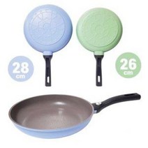 리빙아트 세라믹코팅 후라이팬 (친환경 주물팬 궁중팬 프라이팬 원형 요리팬), 1P, 블루28cm
