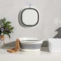 쉬운가게 접이식 자바라 대야 틈새보관 걸이형바스켓 야외캠핑용, 중형