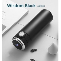 420ml 스테인레스 보온병 병 스마트 LED 온도 디스플레이 누출 방지 진공 플라스크 열 머그잔 절연 텀블러, 420 or 500ML, [01] 420ML Wisdom Black