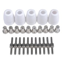 플리즈마 절단 용접기 가정용 40a 50a 공기 플라즈마 기 및 ct520 super200p 용 30pcs 소모품 확장긴 팁 및 긴 전극 pt-31, 협력사