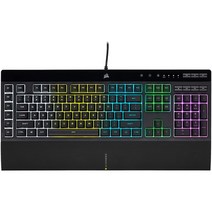 일본직발송 3. CORSAIR K55 RGB PRO 게이밍 키보드 블랙 - IP42 방진·방적 - 탈부착 가능한 팜레스트 -, One Color, 상세 설명 참조0, 상세 설명 참조0