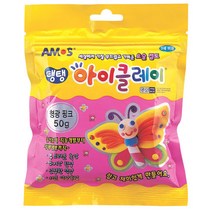 아모스 탱탱 아이클레이 파우치 2500, 형광핑크, 1개