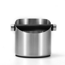 커피머신 분리형 이탈리아 반자동 커피 머신 스테인리스 스틸 그라운드 박스 버킷, 01 Silver
