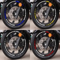 바이커즈 BIKERS 혼다 PCX125 튜닝데칼 휠라인 휠테이프 휠스티커, 화이트