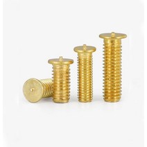 스터드용접기 M4 M5 M6 M8 H62 순수 황동 스폿 용접 나사 공장 터치 네일 스터드 볼트, 15 M6x20mm(3pcs)