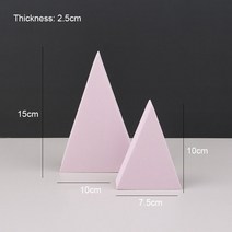 거품 큐브 세트 사진 촬영 3D 장식품 보석 포즈 배경 음식, 26 L-pink triangle 2pcs_01 Set