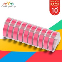 10PK Dymo 3D 엠보싱 테이프 Dymo 9mm 라벨 테이프 Motex 프린터와 호환 가능 Dymo 12965 E101 1540 1610 1, 29 10PK Pink