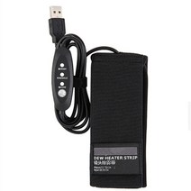 DSLR 안개 히터 스트립 온도 조절 기능 카메라 렌즈히터 밴드 USB 열선 히팅 워머, CN_Black