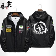 YAMAHA MoToGP 바이크 바람막이 레이싱슈트 바이크자켓 남녀공용, 블랙 - (4)