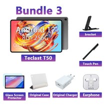 TeclastT5011인치2K태블릿 안드로이드12 2000x1200 8GBRAM UNISOCT616옥타코어 4G네트워크 C타입 고속충전, 06JP, 08256G번들3