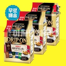 키커피 드립온 버라이어티팩 12개 x 3봉지 드립백 커피 핸드드립커피 6종 모카 스페셜 블렌드 원두 혼합 정식수입 드립 블랜드 일본수입커피