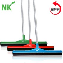 [식공구] 엔케이 회전 이중 스펀지 바닥 밀대 (70cm 봉포함) / 스퀴지 아파트 유리 물기 제거 청소 업소용 HACCP, 빨강/150cm, 1세트