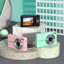 감성 미러리스 카메라 1080p 브이로그 입문자용 디지털 독일 유튜버 미니 디카 풀프레임 레트로 빈티지, 단일사이즈, 블랙 스탠다드 + 배터리