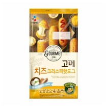 CJ더마켓 회사 간식 점심 메뉴 도시락 반찬 휴게소 음식 브런치 탑티어 고메 치즈크리스피핫도그 감자 찹쌀 모짜렐라 체다 치즈 소시지 340G, 16개