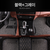 2022 벤츠EQA 전기차 발매트 자동차 코일 매트 차량용품, 1+2열, 블랙+그레이