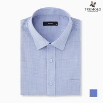 인디안 TREMOLO 남성 솔리드 서커 반소매 남방_TRBNSWY3231