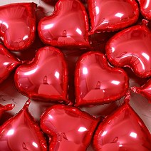 [지호] 별풍선 중형 (10인치) 은박풍선, 하트풍선 중 (10인치)_레드