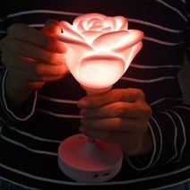 희아랑 장미터치등 무드램프 수면등 로즈 취침 단스탠드 무드등 수유등 인테리어, 화이트