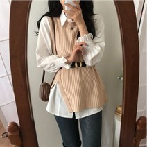 [예쁨시전] 세련된 여성니트 원피스 벨트포함