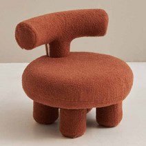 신제품ddssdfd인테리어 북유럽 의자 학원 예쁜 거실 간이 소품 메이크업 책상 스터디카페 양털의자 1인 소파 라운지 스툴 카페sddfff11fffgffdfdss, E.브라운 C타입 소형