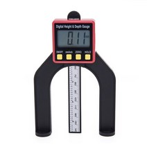 디지털 깊이 캘리퍼스 LCD 높이 게이지 캘리퍼스 0 80mm 마그네틱 피트 라우터 테이블 목공 측정 도구, [01] 빨간