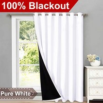 NICETOWN Full Shading Curtains for Patio Door Super Heavy-Duty Thermal Backing Sliding Glass Door D, 1