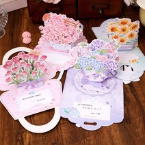 예쁜 2023 3D 입체 작은 인사말 카드 필기 카드 감사 카드 축복 카드 스승의 날 DIY 수제 유치원 초등 학생 결혼식 생일 초대장 선물 완제품 아이디어 행사, 2. 장미와 비둘기 [탁상 달력 유형]