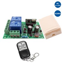 만능리모컨 범용 무선 원격 제어 433MHz AC220V 2CH RF 릴레이 수신기 및 송신기 차고 문 게이트, 01 1RC 1B
