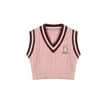 여자 니트 조끼 베스트 여성 크롭 나시 니트베스트