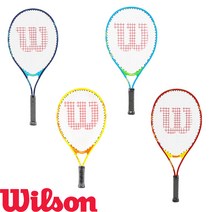 윌슨 어린이 테니스라켓 초등학생 레슨 테니스채 연습, 레드옐로우, 1개