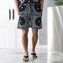 여름 페이즐리 트레이닝 반바지