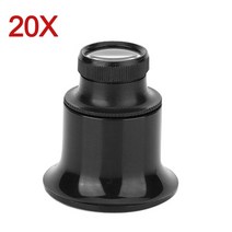 돋보기 3x 5x 10x 15x 20x 보석상 시계 도구 아이 루프 시계 제조 업체 쥬얼리 도구 루페 루뻬 루빼 아이루페 확대경 노안 접이식 독서용 작업용, 20배, 2개