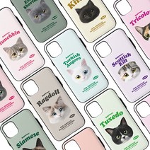 페블 아이폰11프로맥스 전용 사랑스러운 냥냥이들 페이스 마그네틱 카드 범퍼 휴대폰 케이스